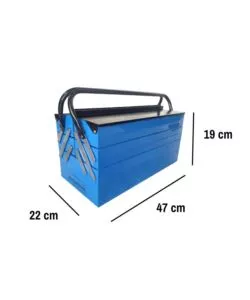CASSETTA PORTA ATTREZZI IN METALLO EASY SYSTEM 3 SCOMPARTI 47X22X19,5 CM