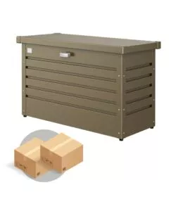 BAULE POSTALE PER PACCHI IMPERMEABILE BIOHORT "PAKET-BOX 100" IN ACCIAIO ZINCATO BRONZO METALLIZZATO 195 LT 101X46X61 CM - COD. 62910