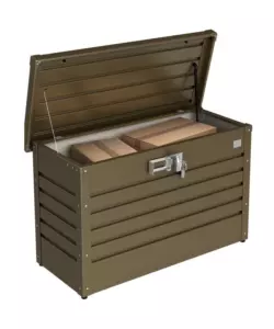 BAULE POSTALE PER PACCHI IMPERMEABILE BIOHORT "PAKET-BOX 100" IN ACCIAIO ZINCATO BRONZO METALLIZZATO 195 LT 101X46X61 CM - COD. 62910