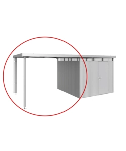 BIOHORT TETTO LATERALE CASETTA HIGHLINE MIS. H2 ARGENTO METALIZZATO