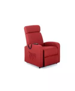 POLTRONA CON RECLINER E ALZATA ELETTRICA "MARTA" ROSSA, 75X78X110 CM