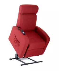POLTRONA CON RECLINER E ALZATA ELETTRICA "MARTA" ROSSA, 75X78X110 CM
