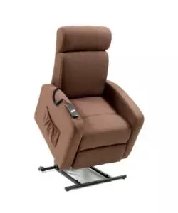 POLTRONA CON RECLINER E ALZATA ELETTRICA "MARTA" MARRONE, 75X78X110 CM