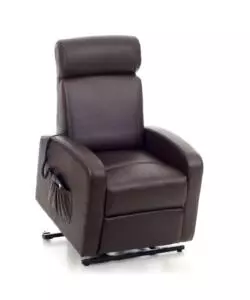 POLTRONA CON RECLINER E ALZATA ELETTRICA "KATIA" MARRONE, 75X78X110 CM
