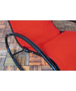 SDRAIO DONDOLO DA ESTERNO EUROGARDEN "RELAXING" IN ALLUMINIO E TEXTILENE ROSSO 62X119X86 CM