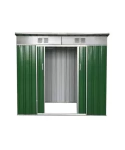 CASETTA IN LAMIERA ZINCATA DOMUS VERDE CON TETTO PIATO 173X145X200 CM