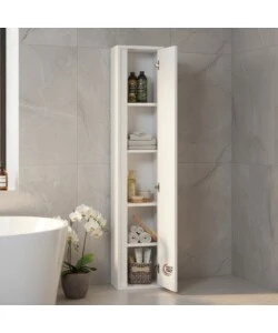 COLONNA PENSILE SOSPESA PER MOBILE "FABULA" BIANCO, 30X150X24 CM