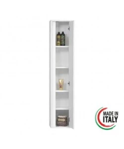 COLONNA PENSILE SOSPESA PER MOBILE "FABULA" BIANCO, 30X150X24 CM