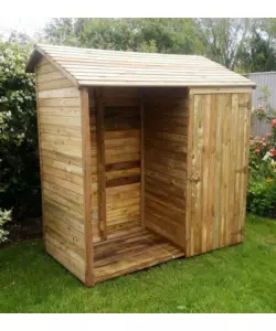 LEGNAIA DA ESTERNO IN LEGNO CON SGABUZZINO 187x78X157/187 CM