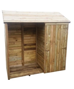 LEGNAIA DA ESTERNO IN LEGNO CON SGABUZZINO 187x78X157/187 CM
