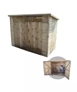 ARMADIO RIPOSTIGLIO DA ESTERNO IN LEGNO 212X100X140/158 CM