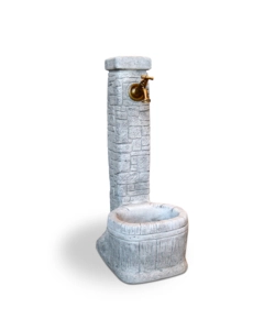 FONTANA VEDOVELLA ANTICATA  "LUCCA"  COLORE GRIGIO -  32x42x72 CM