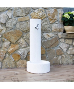 FONTANA VEDOVELLA LEVIGATA "BRESCIA" COLORE BIANCO - 40X40X83 CM