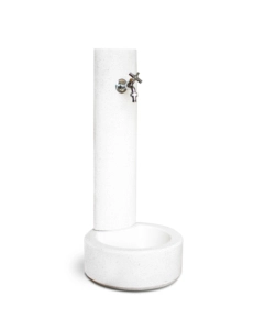 FONTANA VEDOVELLA LEVIGATA "BRESCIA" COLORE BIANCO - 40X40X83 CM