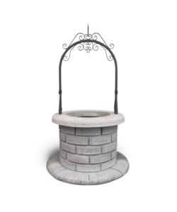 POZZO ORNAMENTALE "STROMBOLI" IN CEMENTO - 130x130x220 CM