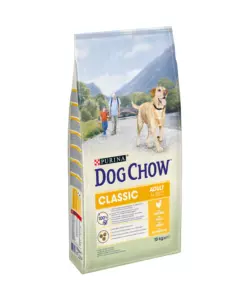CROCCHETTE PER CANI PURINA "DOG CHOW CLASSIC" ADULTO DI TUTTE LE TAGLIE CON POLLO 10 KG