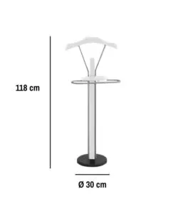 PORTABITI IN METALLO BIANCO 30X118 CM
