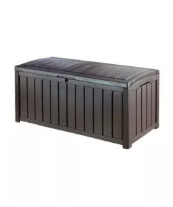 BAULE DA ESTERNO KETER "GLENWOOD" IN RESINA MARRONE EFFETTO LEGNO 390 LT 128X65X61 CM