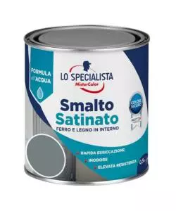 SMALTO ACQUA SATINATO 0,5 LT. GRIGIO PERLA