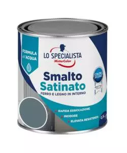 SMALTO ACQUA SATINATO 0,5 LT. GRIGIO SCURO