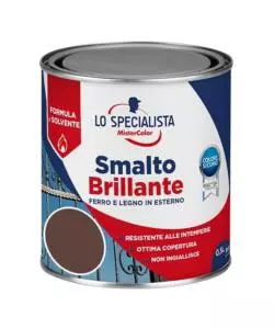 SMALTO SOLVENTE BRILLANTE 0,5 LT. MARRONE