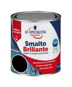 SMALTO SOLVENTE BRILLANTE 0,5 LT. NERO