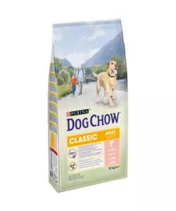 CROCCHETTE PER CANI PURINA "DOG CHOW CLASSIC" ADULTO DI TUTTE LE TAGLIE CON SALMONE 10 KG