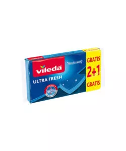 Set 3 spugne Vileda "Ultra Fresh" antigraffio blu
