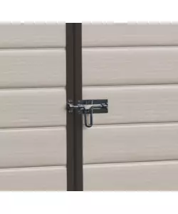 CASETTA DA GIARDINO KETER "MANOR 6x5" IN RESINA COLORE BEIGE CON PORTA BATTENTE DOPPIA 185X152X226 CM