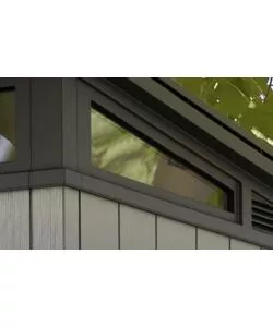 CASETTA DA GIARDINO KETER "ARTISAN 11x7" IN DUOTECH COLORE GRIGIO CON PORTA BATTENTE DOPPIA 342X218X226 CM