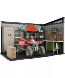 CASETTA DA GIARDINO KETER "ARTISAN 11x7" IN DUOTECH COLORE GRIGIO CON PORTA BATTENTE DOPPIA 342X218X226 CM