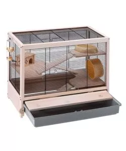GABBIA PER RODITORI "HAMSTERVILLE" NERA, 60X34X49 CM - FERPLAST