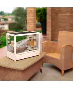 GABBIA PER RODITORI "HAMSTERVILLE" NERA, 60X34X49 CM - FERPLAST