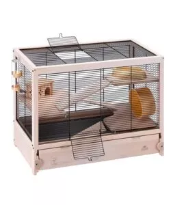 GABBIA PER RODITORI "HAMSTERVILLE" NERA, 60X34X49 CM - FERPLAST