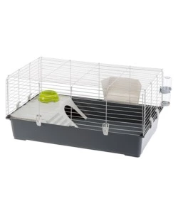 GABBIA PER CONIGLI "RABBIT 100" GRIGIO, 95X57XH46 CM  - FERPLAST