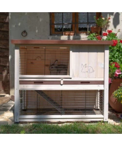 CONIGLIERA IN LEGNO FERPLAST "RANCH 100 BASIC",  92X47X81 CM