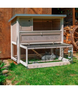 CONIGLIERA IN LEGNO "RANCH 120 MAX", 117X69X107 CM  - FERPLAST