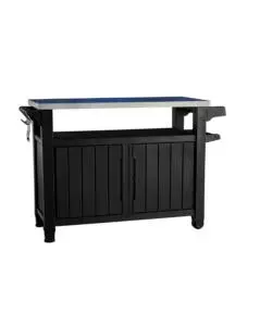TAVOLINO KETER "UTILITY XL" PER BBQ IN RESINA - 134x51.7x89.6 CM GRAFITE