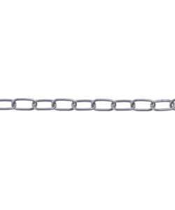 CATENA GENOVESE PRETAGLIATA MAGLIA CORTA Ø 2 MM. IN ACCIAIO NICHELATO 2,5 MT.