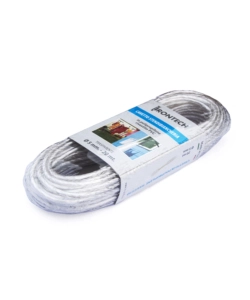 CAVO STENDIBIANCHERIA Ø 5 MM. IN ACCIAIO OTTONATO RIVESTITO PVC BIANCO 20 MT.