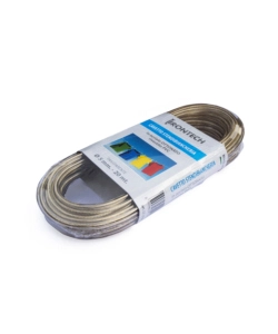 CAVO STENDIBIANCHERIA Ø 5 MM. IN ACCIAIO OTTONATO RIVESTITO PVC TRASPARENTE 20 MT.