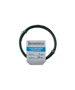 FILO DI FERRO ZINCATO RIVESTITO PVC VERDE Ø 1,0 MM. 24 MT.
