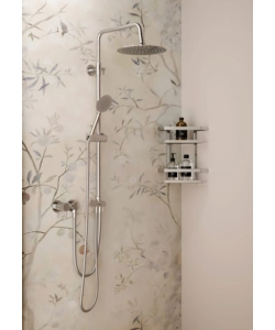 Colonna doccia "Poseidon" con soffione e doccetta cromo