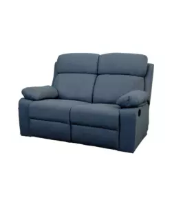 DIVANO 2 POSTI BELLAHOME "ANNIKA" CON RECLINER MANUALE IN TESSUTO BLU, 145X93X101 CM