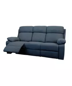 DIVANO 3 POSTI BELLAHOME "ANNIKA" CON RECLINER MANUALE IN TESSUTO BLU, 198x93x101 CM