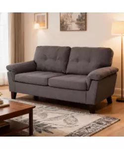 DIVANO "DENVER" 2 POSTI TESSUTO BLU JEANS 145x95x78 CM