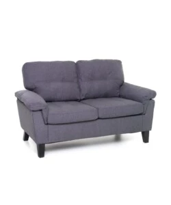 DIVANO "DENVER" 2 POSTI TESSUTO BLU JEANS, 145x95x78 CM