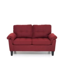 DIVANO "DENVER" 2 POSTI TESSUTO ROSSO, 145X95X78 CM