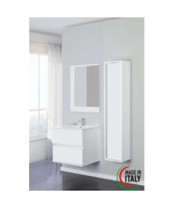 MOBILE BAGNO SOSPESO "FABULA" BIANCO LACCATO, 60X47X57 CM