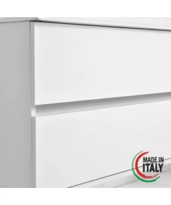 MOBILE BAGNO SOSPESO "FABULA" CON 2 CASSETTI BIANCO LACCATO, 90X47X57 CM
